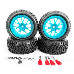 [1901259] 4PCS Upgrade Larger 75mm/82mm Tires Wheels Metal Rims 12mm Hex for Wltoys 144001 144010 124018 124019 RC Car Vehicles Parts