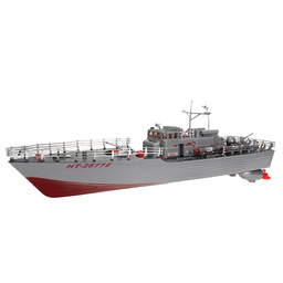 [1906160] HT 1/115 2877B RTR 50cm 2.4G 4CH RC Boat Vehicles Dual Motors Millitary Warship Torpedo LED Lighting Models