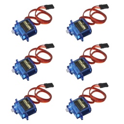 [1078614] 6PCS SG90 Mini Analog Gear Micro Servo 9g For RC Airplane Helicopter