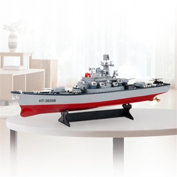 [1913943] HT 1/250 3826B RTR 6.8km/h 2.4G 4CH RC Boat Vehicles Dual Motors Millitary Warship Battleship LED Lighting Models