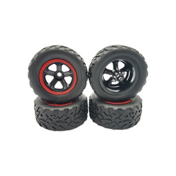[1922033] 4PCS RBR/C R578 Upgraded Tires Wheels Rims for WPL D12 1/16 RC Car DIY Vehicles Model Spare Parts