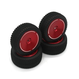 [1939009] 4PCS Upgraded Metal Rims Tires Wheel Hub for Wltoys 144001 144010 124016 124017 124018 124019 1/12 1/14 RC Car Vehicles Model Parts