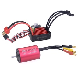 [1939198] Surpass Hobby Diamond Seriers Waterproof 2435 4500KV Brushless Motor with 25A ESC for 1/16 RC Vehicles