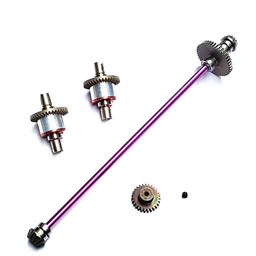 [1941832] Upgraded Metal Center Drive Shaft Motor Gear Front Rear Differential Set for Wltoys 124018 124019 RC Car Vehicles Model Parts