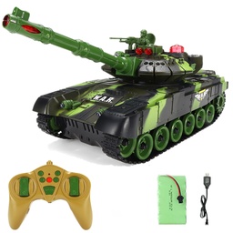 [1943534] E16829 2.4G Drift RC Tank Battle Armored Off-Road Vehicle LED Lights Sound Effect RTR Model Kids Children Toys
