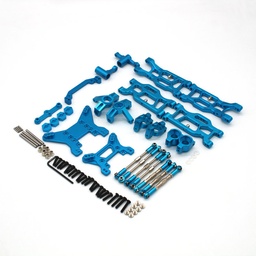 [1948403] Upgraded Metal Swing Arm Steering Cup Linkage Rod Shock Board Hex Adapter Parts Set for Wltoys 104001 1/10 RC Car Vehicles Model