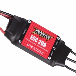 [1105070] FMS Predator 20A Brushless ESC With 2A Linear BEC BECT JST Plug for RC Models