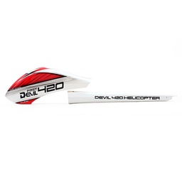 [1132694] ALZRC Devil 420 FAST RC Helicopter Parts Fiber Glass Painting Canopy Combo Red