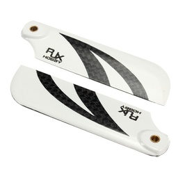 [1133998] A Pair RJX Black White 70mm Tail Carbon Fiber Blade B Version for 500 470 480 Helicopter